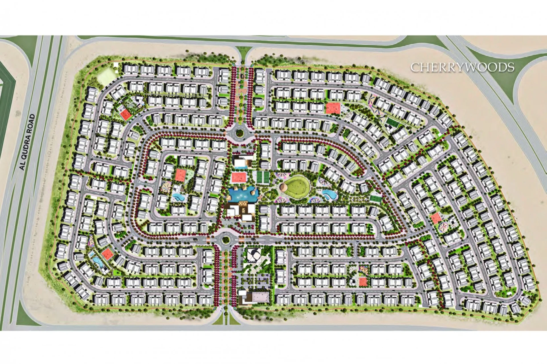 Streetscape through the development