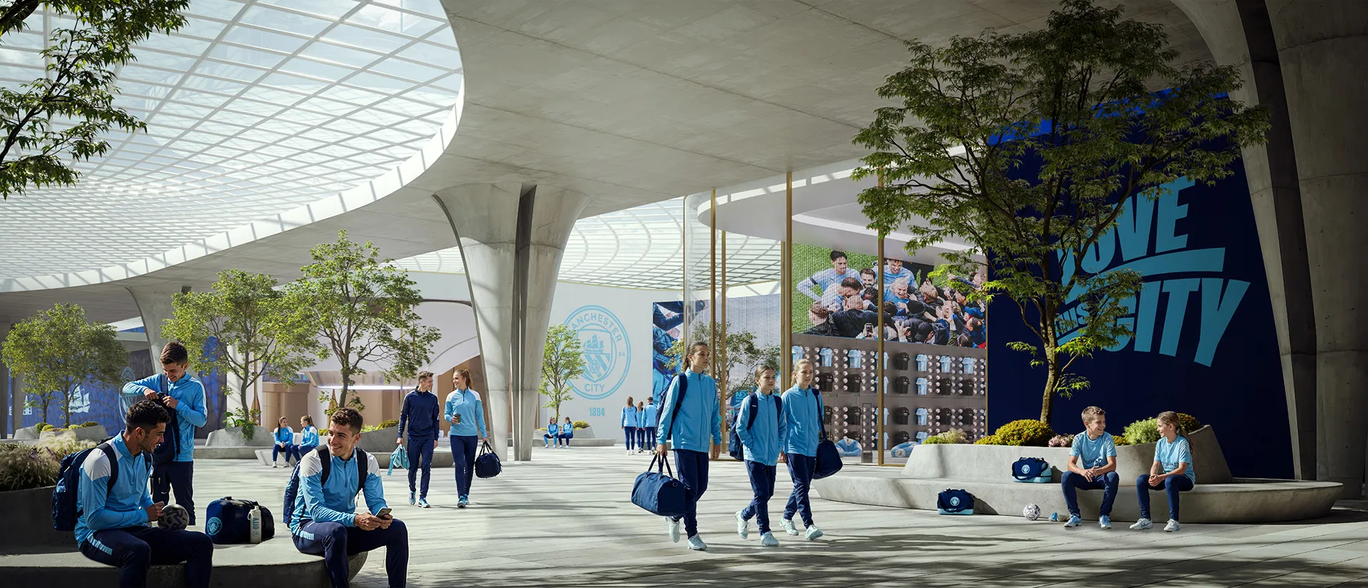 The football academy atrium