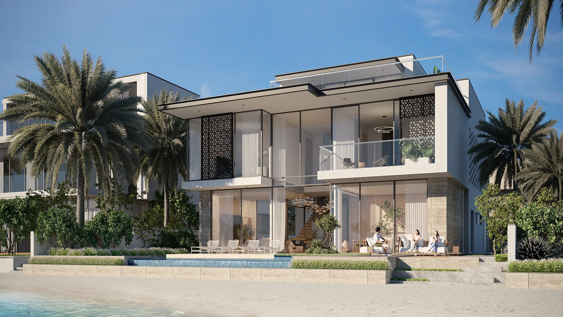 فيلا على الواجهة البحرية — Palm Jebel Ali — فلل Beach و Coral