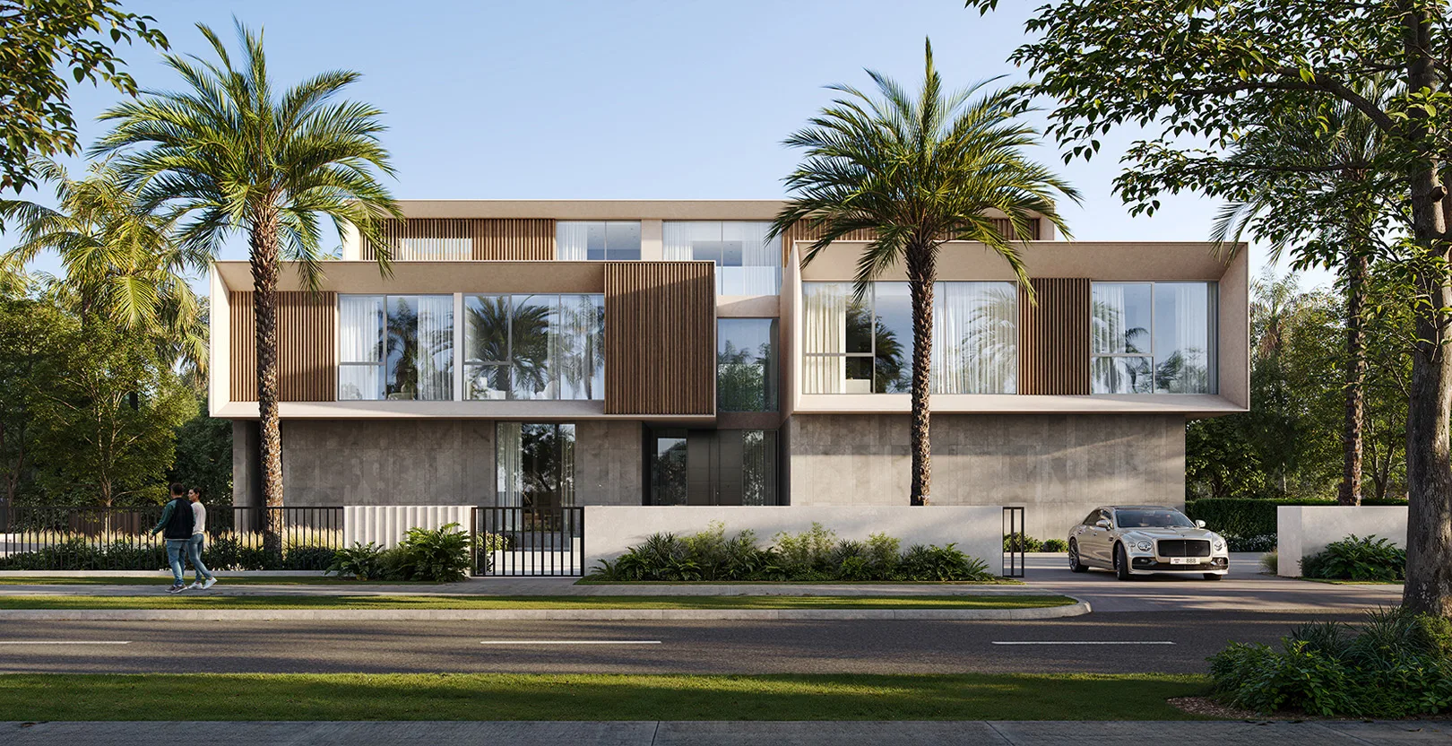 Villa exterior seen from the street